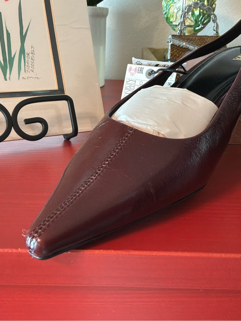 Zara Leather Slingbacks Heels - Picture 3 of 9